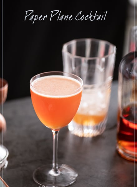 Paper Plane Cocktail Recipe with Bourbon | WhiteOnRiceCouple.com