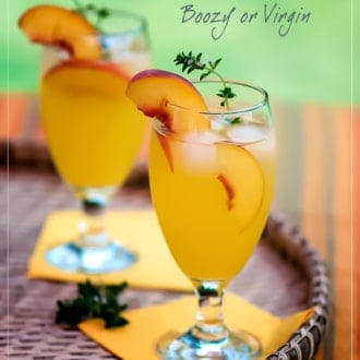 boozy peach coolers