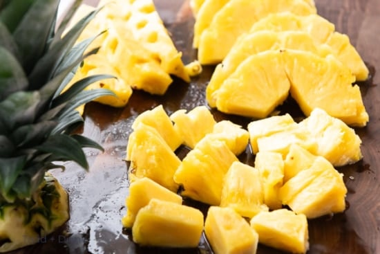 different shapes of pineapple cuts