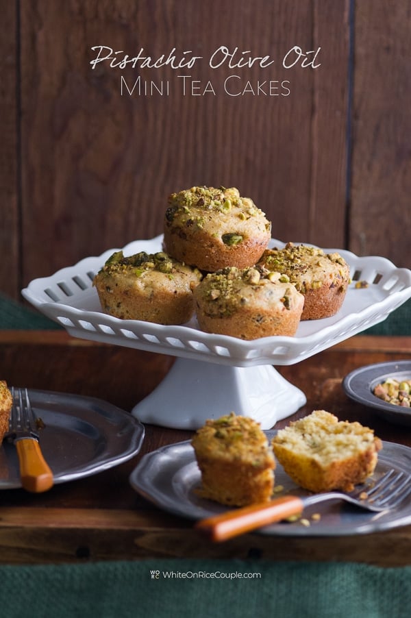 Pistachio Olive Oil Mini Tea Cakes