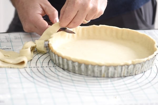 Trim dough