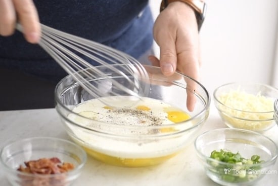 Whisk eggs