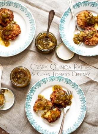 quinoa patties with tomato chutney