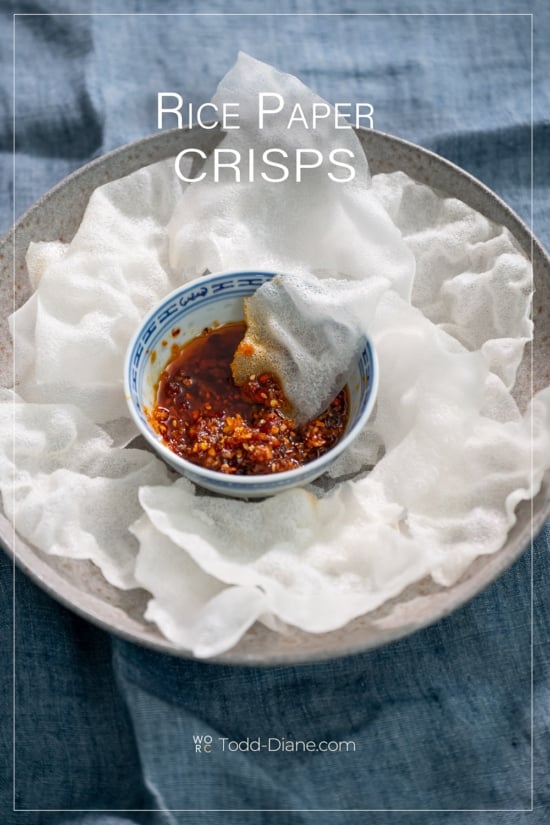 bowl of rice paper crackers