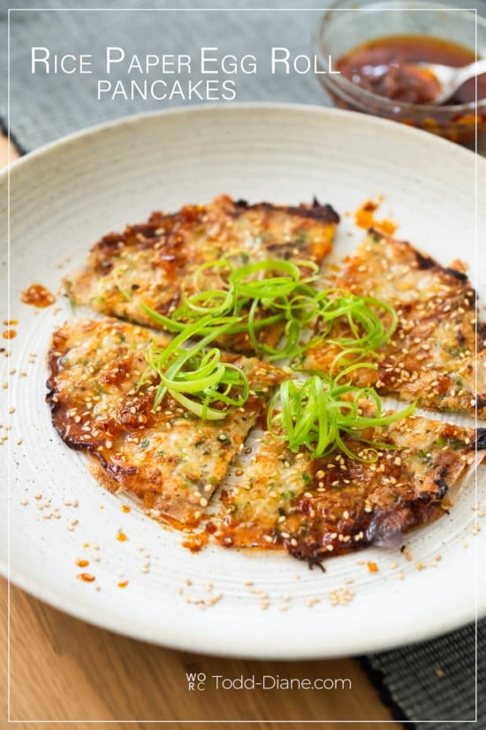 plate of crispy rice paper pancakes
