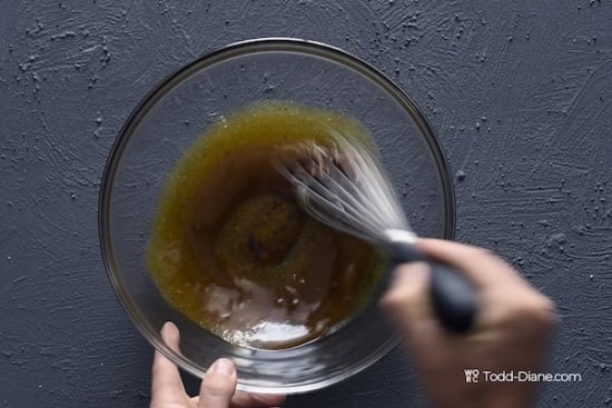 whisking marinade