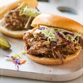 root beer pulled pork in sandwiches