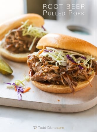 root beer pulled pork in sandwiches