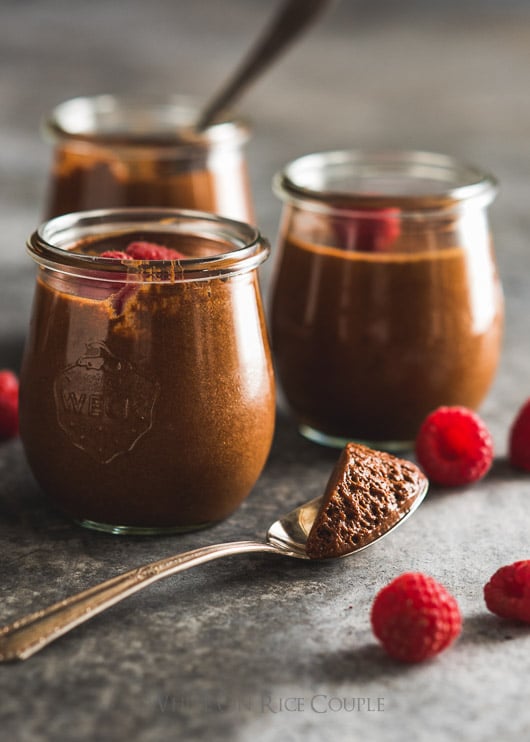 Salted Butter Caramel Chocolate Mousse recipe on @whiteonrice