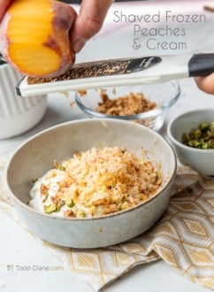 Shaved Frozen Peaches and Cream