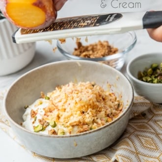Shaved Frozen Peaches and Cream