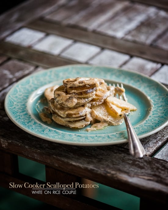 creamy, slow cooked scalloped potatoes – first time and not last.