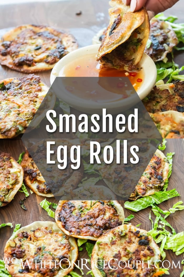 Crispy Smash Egg Roll Dumplings collage