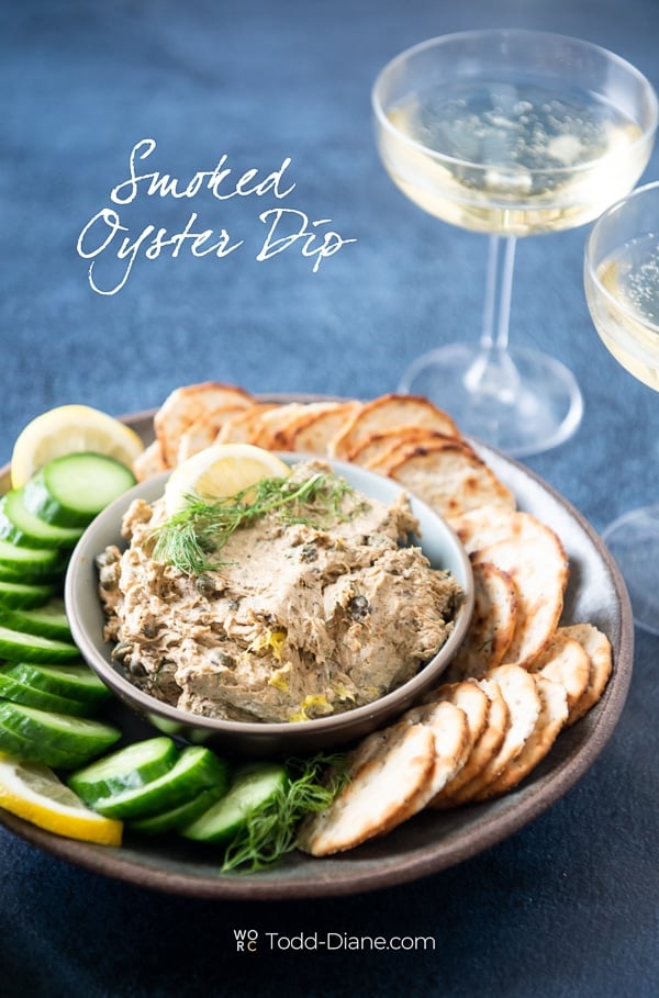 Easy No Bake Smoked Oyster Dip Recipe in a bowl