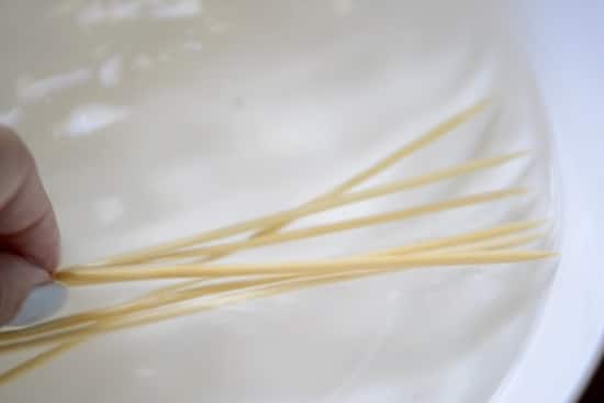Soaking skewers in water