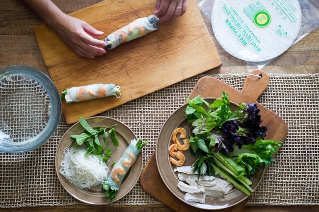 Vietnamese Fresh Spring Rolls Recipe or Summer Wrap Recipe | @whiteonrice