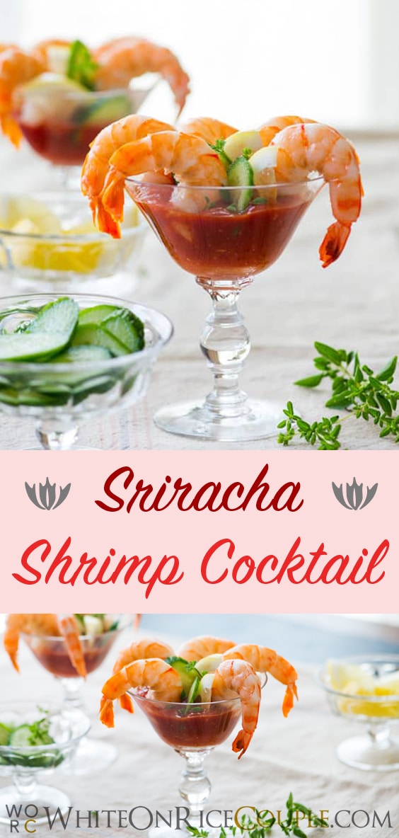 Sriracha Shrimp Cocktail Recipe | WhiteOnRiceCouple.com