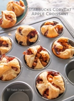 starbucks apple croissants in muffin tins