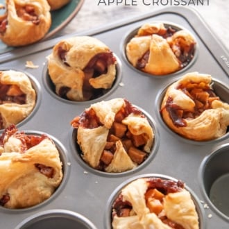 starbucks apple croissants in muffin tins