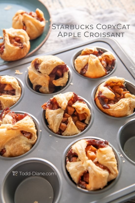 starbucks apple croissants in muffin tins 