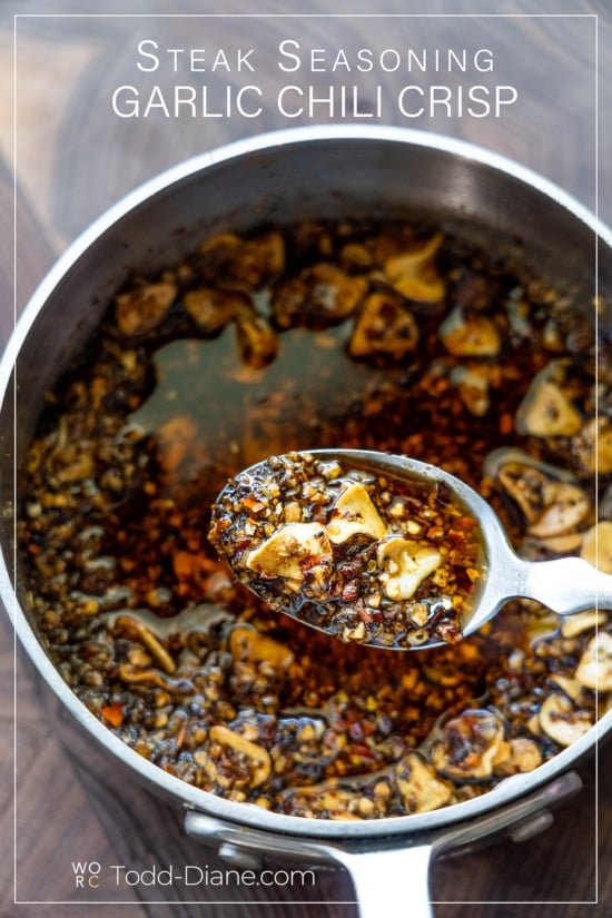 spoonful of steakhouse seasoning chili crisp oil