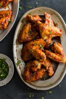  Sticky Fish Sauce Chicken Wings Recipe on plate 