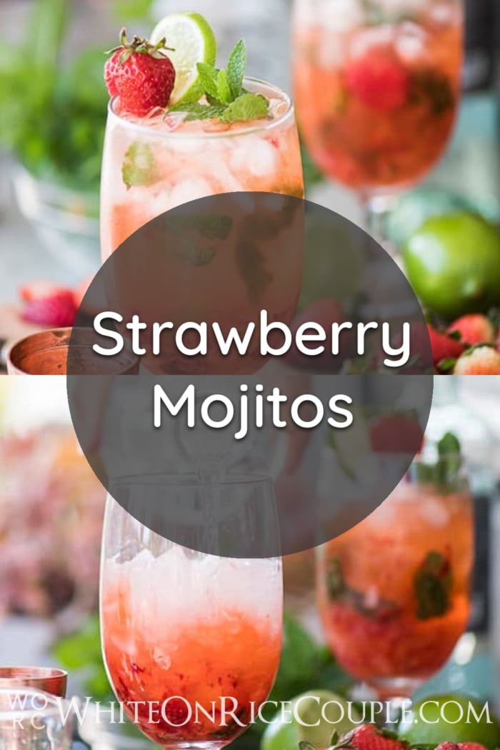 Strawberry Mojito Recipe is the perfect Mojitos Recipe or Strawberry Cocktail Recipe | @whiteonrice