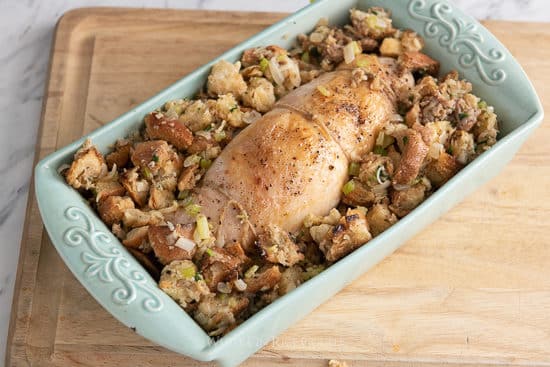 Stuffed Roast Turkey Breast with Thanksgiving Stuffing | @whiteonrice