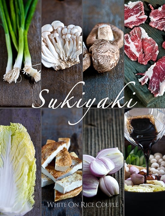 Japanese Hot Pot Recipe or Beef Sukyaki Recipe @whiteonrice