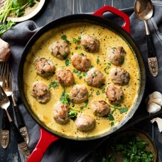 Thai Curry Chicken Meatballs Recipe @whiteonrice