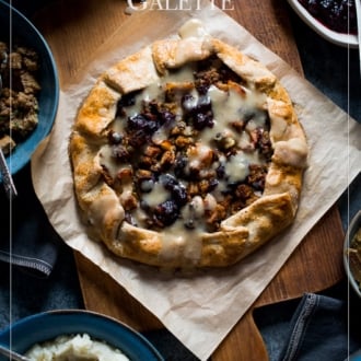 Tired of Leftover turkey sandwiches? Try Thanksgiving Leftovers Galette Recipe - @whiteonrice