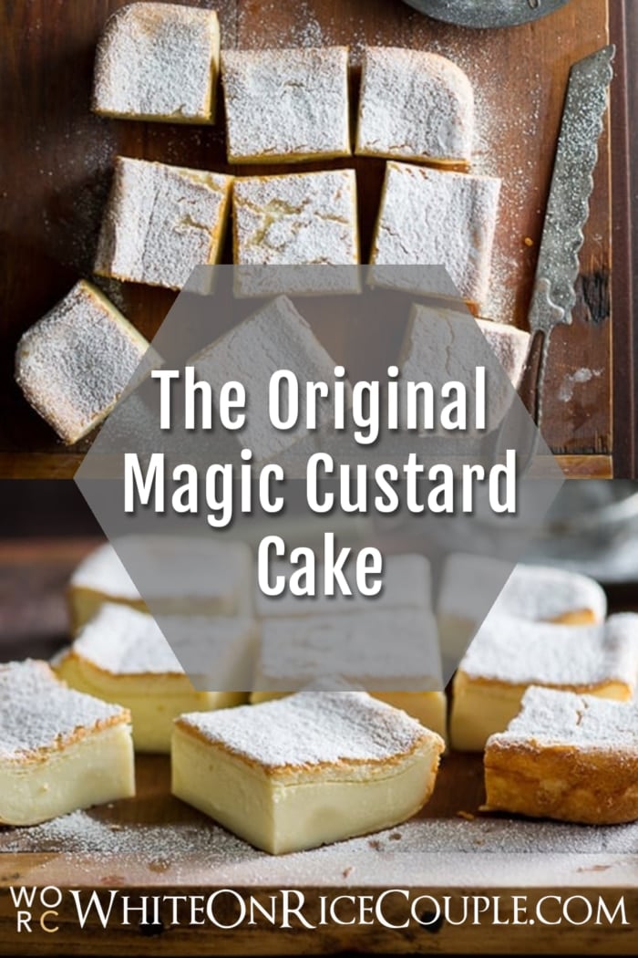 Magic Custard Cake collage