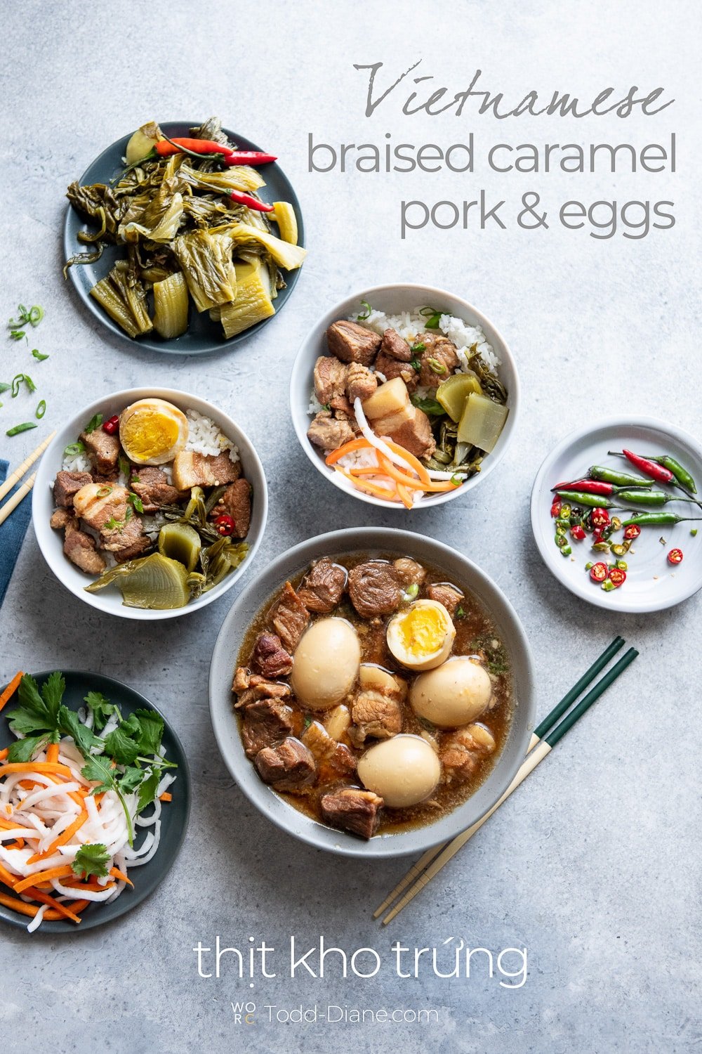 Vietnamese Caramel Pork Eggs Recipe Thit Kho White On Rice