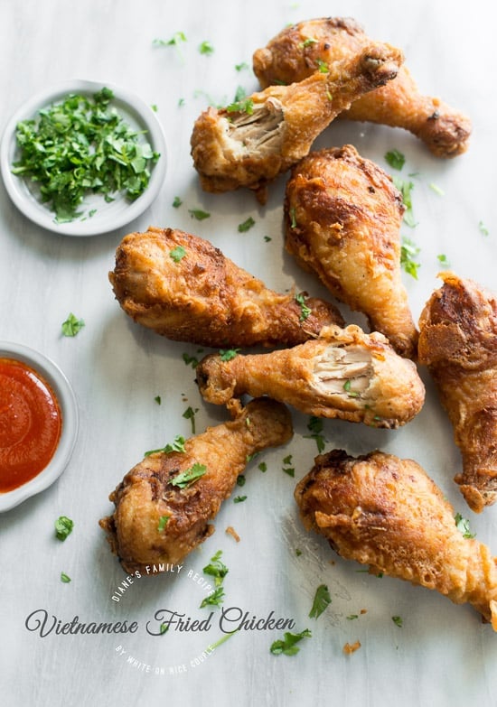 Diane's Vietnamese Fried Chicken on a cutting board