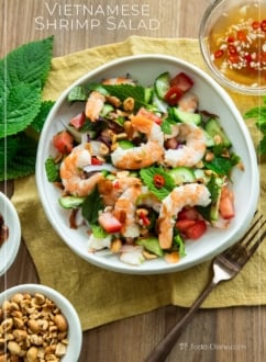 bowl of viet shrimp salad