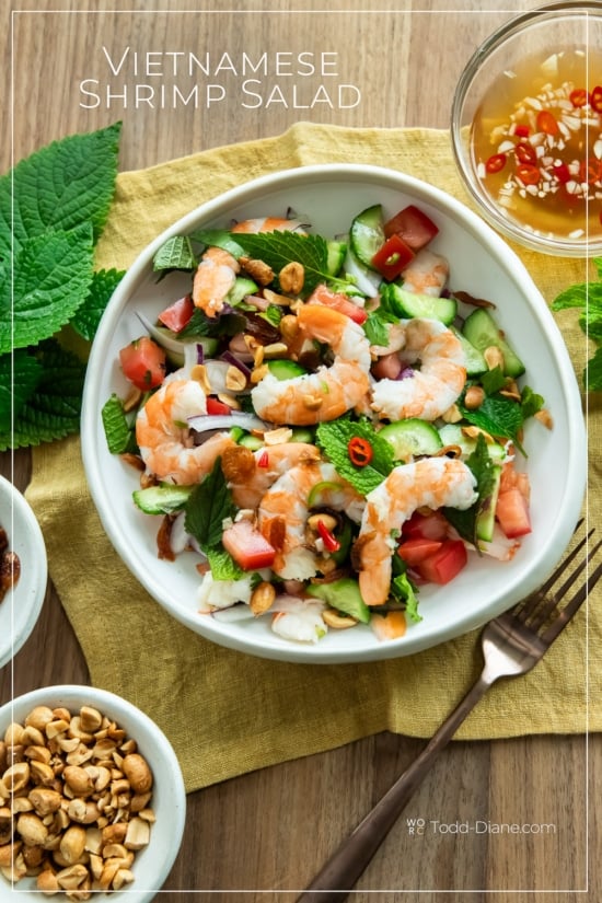 bowl of viet shrimp salad