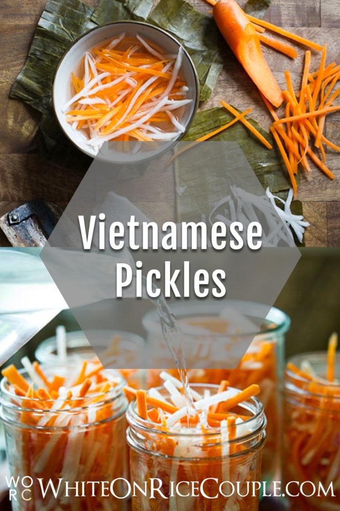 vietnamese banh mi pickles recipe collage