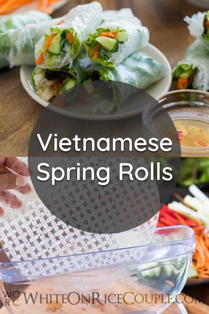 Vietnamese Shrimp Spring Rolls Summer Rolls @whiteonrice