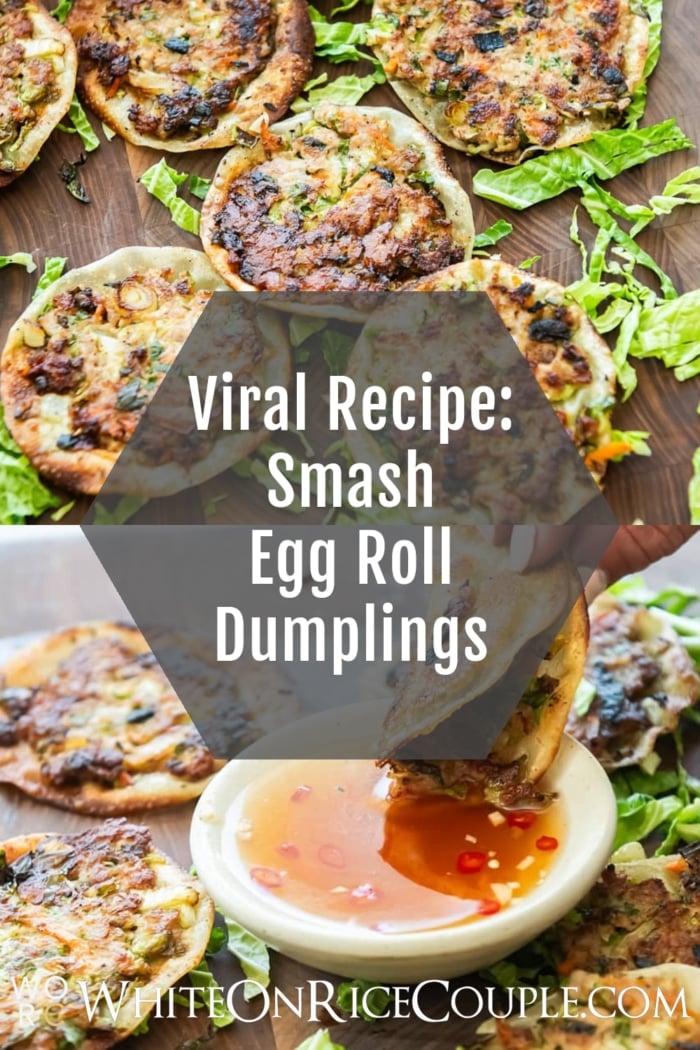Crispy Smash Egg Roll Dumplings collage