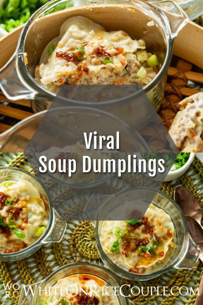 viral soup dumpling lasagna recipe collage