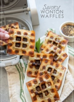 holding wonton waffles recipe