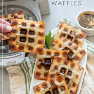 holding wonton waffles recipe