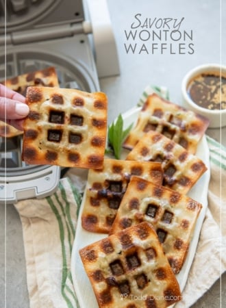 holding wonton waffles recipe