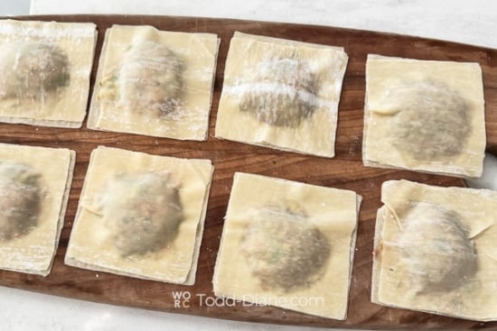 Sealed wontons