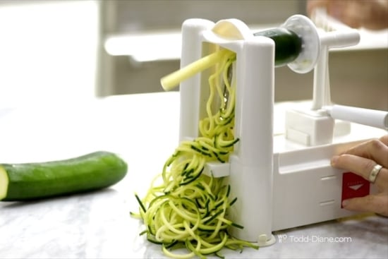 Spiralizing zucchini