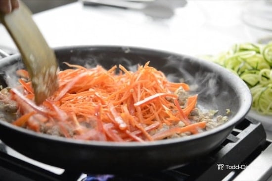 Adding veggies