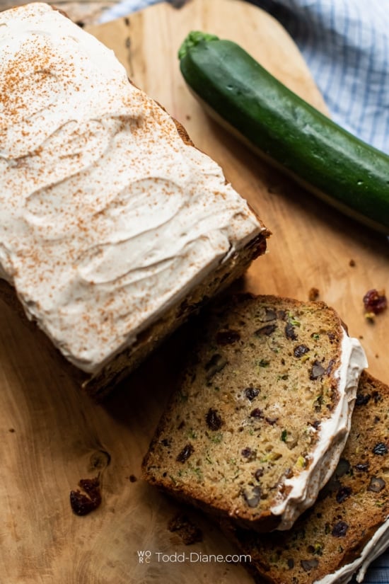 zucchini bread recipe on board 