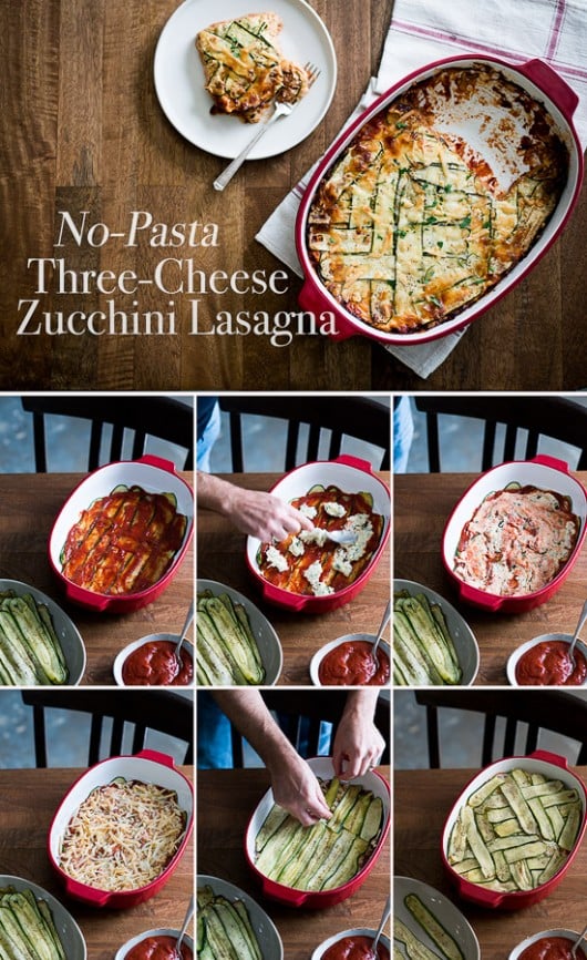 No Pasta, Zucchini Lower-Carb Lasagna step by step photos