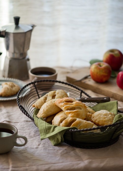 Brown Butter Apple Hand Pies in basket 