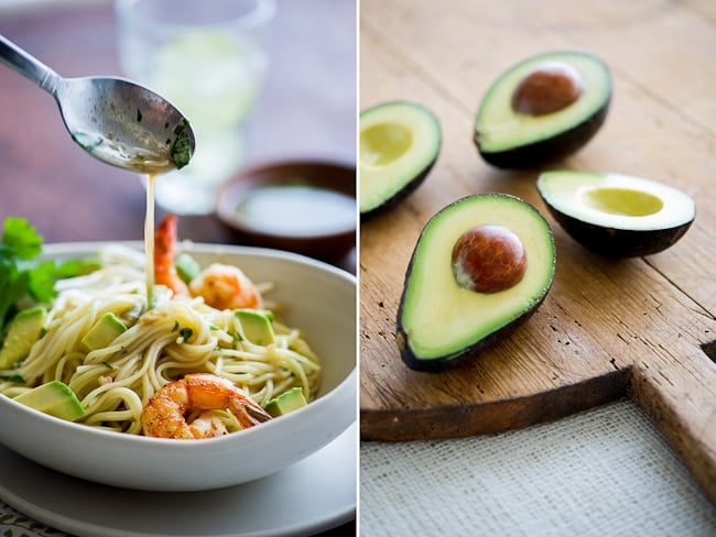 avocado Shrimp Noodle Salad dressing 